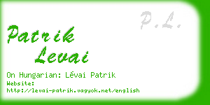 patrik levai business card
